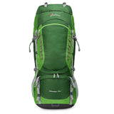 Green Backpack with Rain Cover,80L Hiking/Camping Backpack
