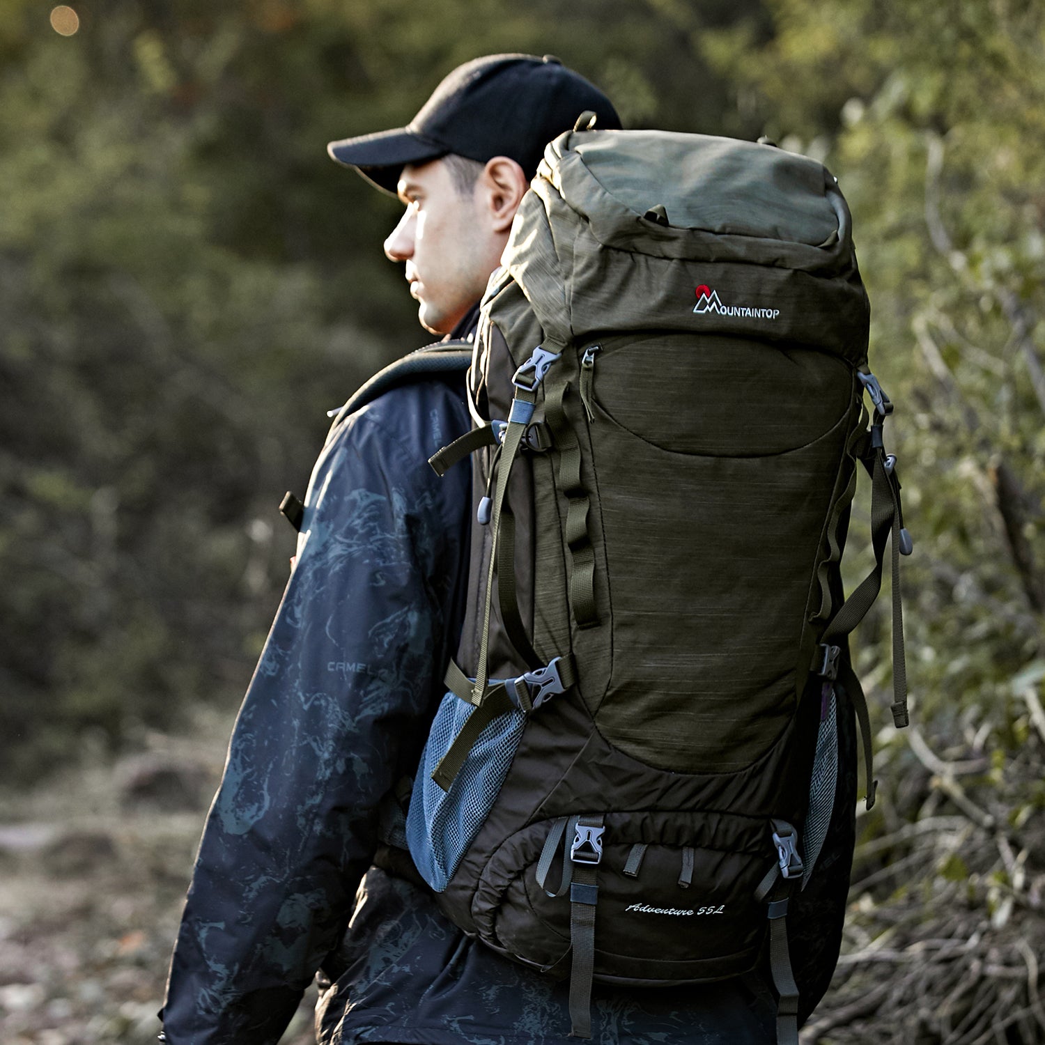 55L Hiking Internal Frame Backpack,Internal Frame Backpack for Men Women