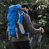 blue 55L Hiking Internal Frame Backpack,Internal Frame Backpack for Men Women with Rain Cove