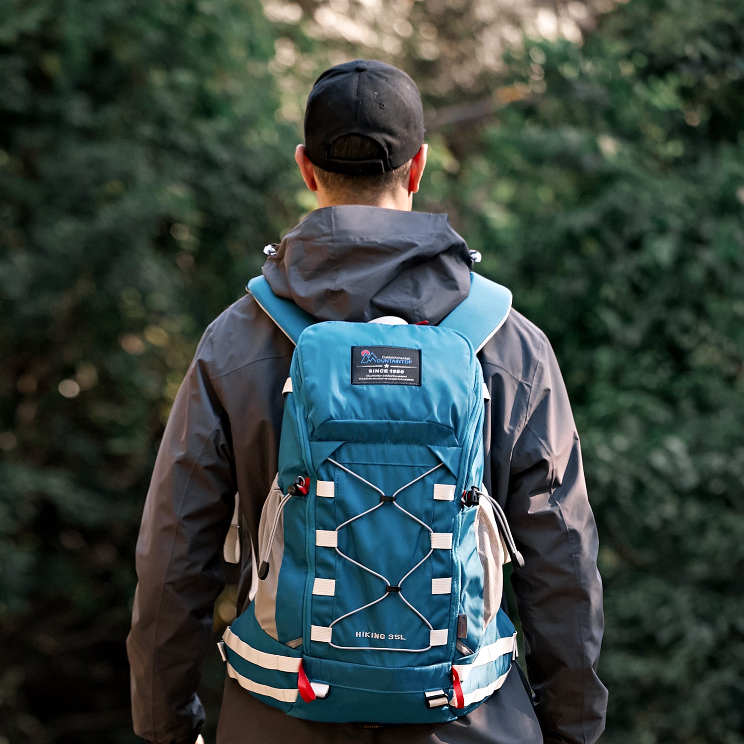 Blue hiking backpack,outdoor backpack,travel backpack for men women
