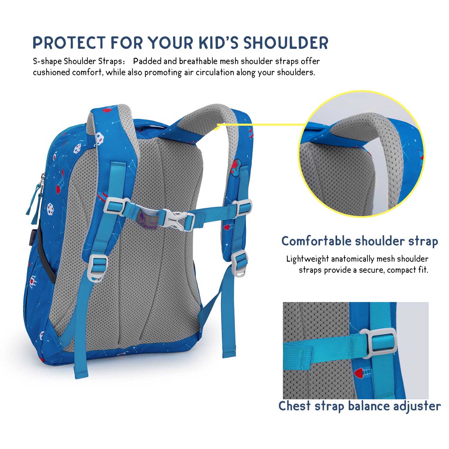 Comfortable shoulder strap,Hiking Childrens Backpack